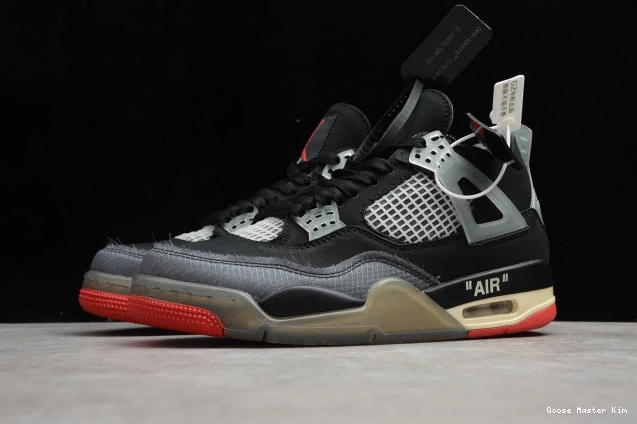 Retro 4 Bred Jordan Air x CV9388-001 Off White 0731
